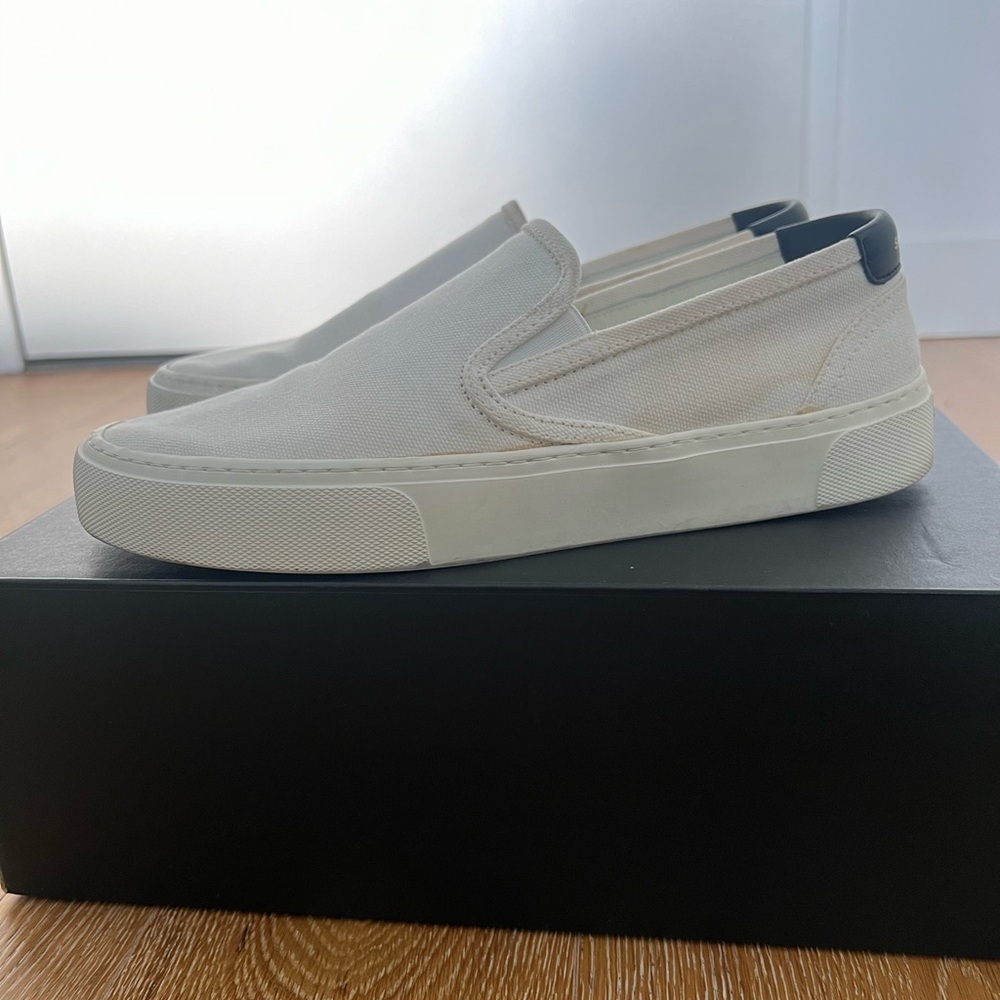 Saint Laurent Canvas Venice slip on